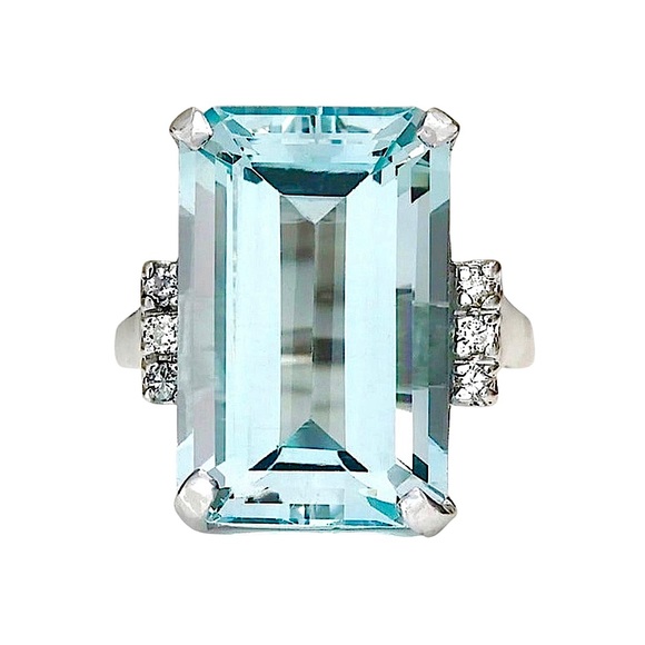 Accessories - Large Sky Blue Sparkly Ring